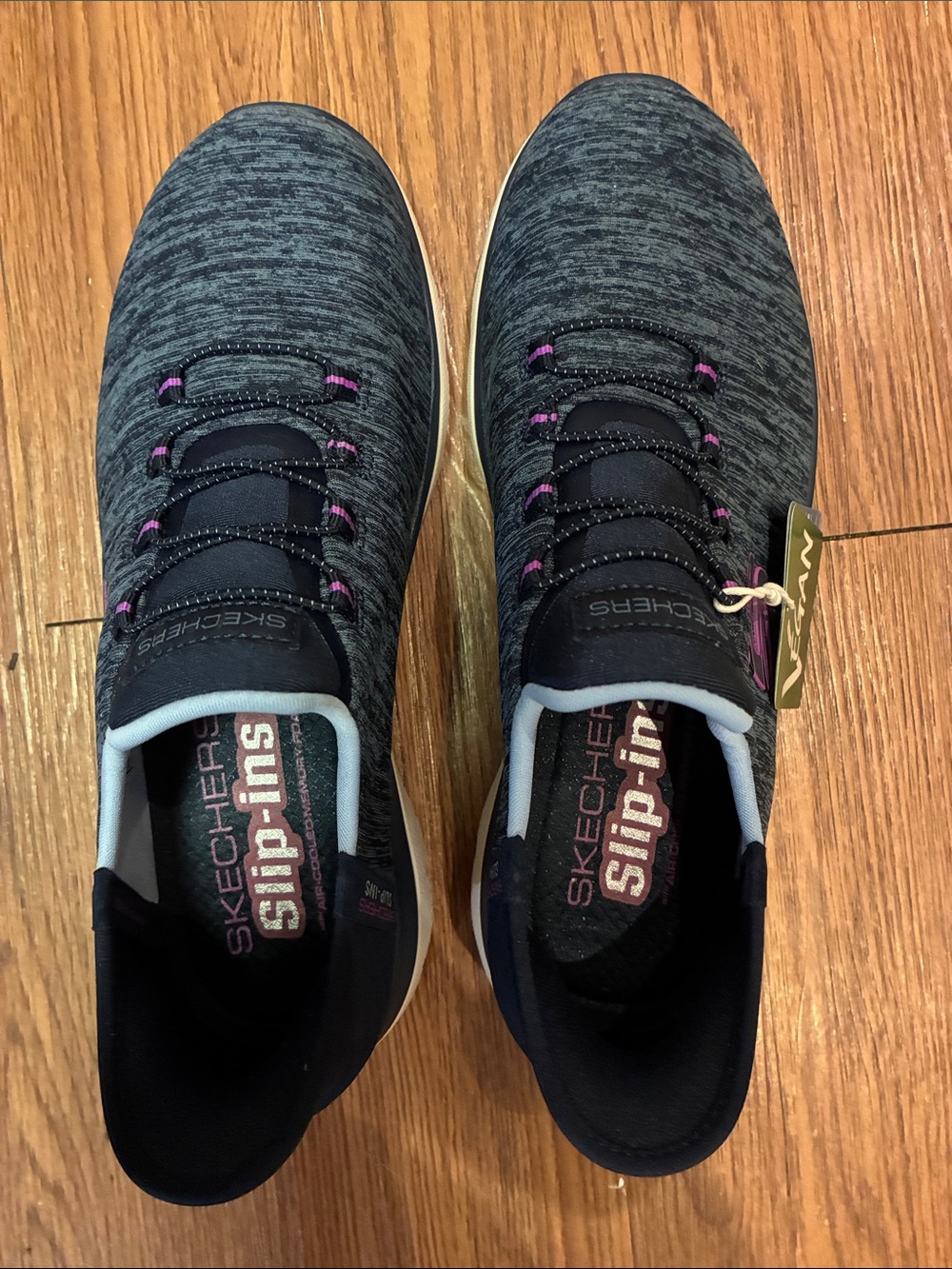 Skechers Slip-Ins Summits Dazzling Haze Charcoal Blue 6.5 NWT